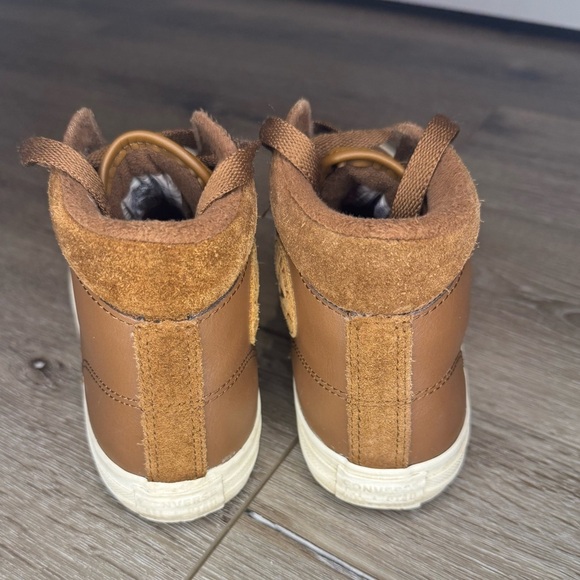 Brown leather and suede converse all star shoes - Picture 3 of 6